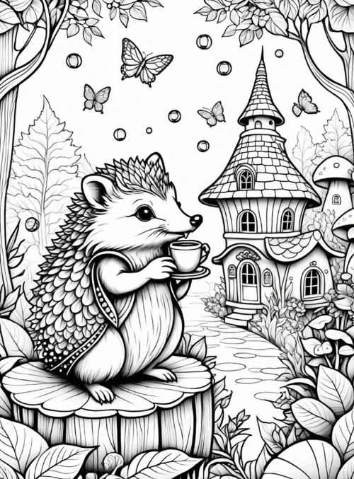 Hedgehog coloring page
